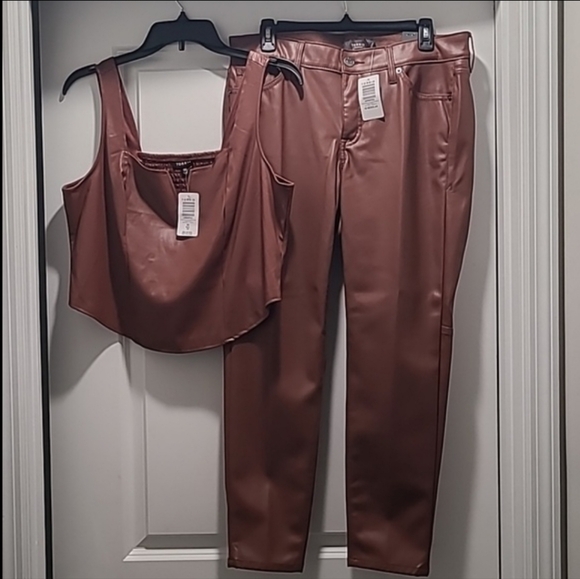 Torrid Perfect Skinny Faux Leather High-Rise Pants And Top 2 Piece Set - Picture 9 of 9